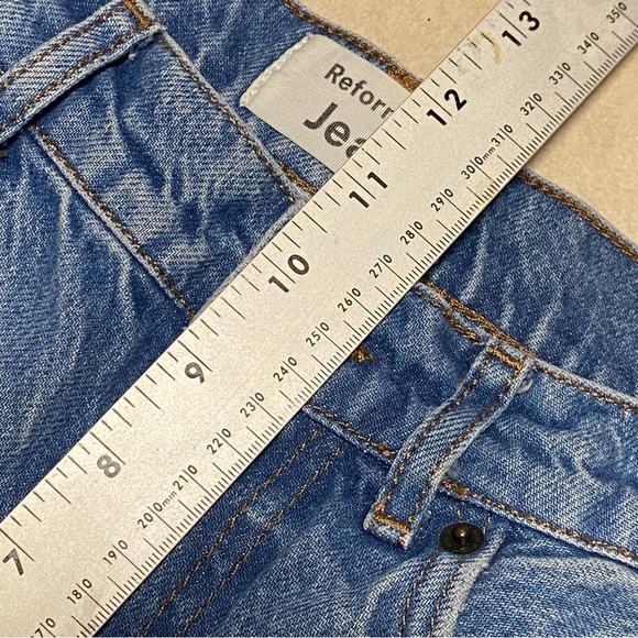 Reformation Jeans Women Size 4/27 Medium Wash Julia Crop High Rise Cigarette - Picture 13 of 15